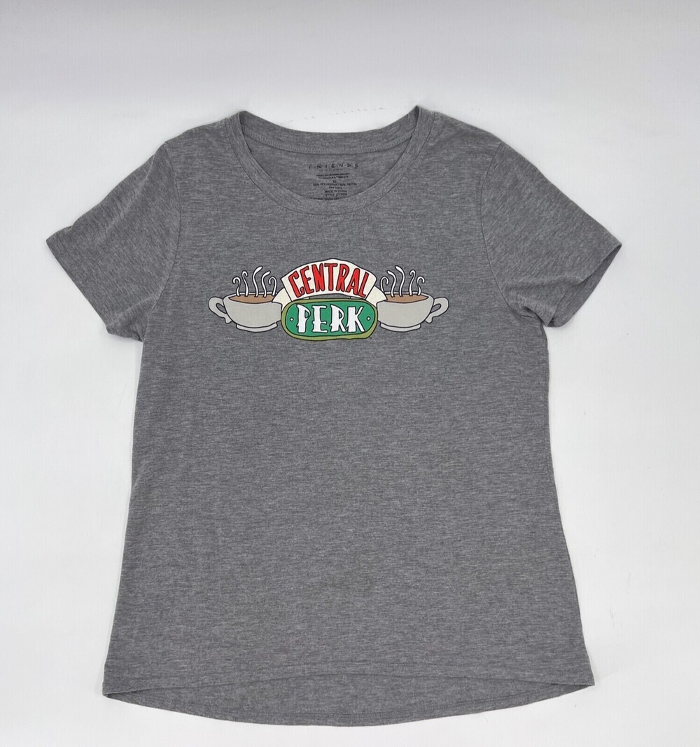 FRIENDS Central Perk Shirt Womens XL Extra Large Gray TV Show Logo Graphic Tee